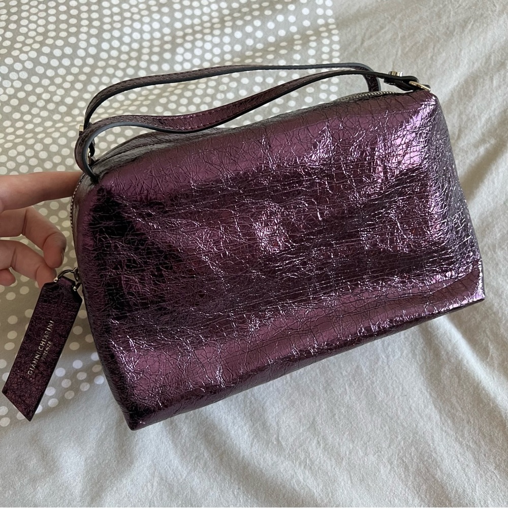 Gianni Chiarini Alifa metallic purple crossbody